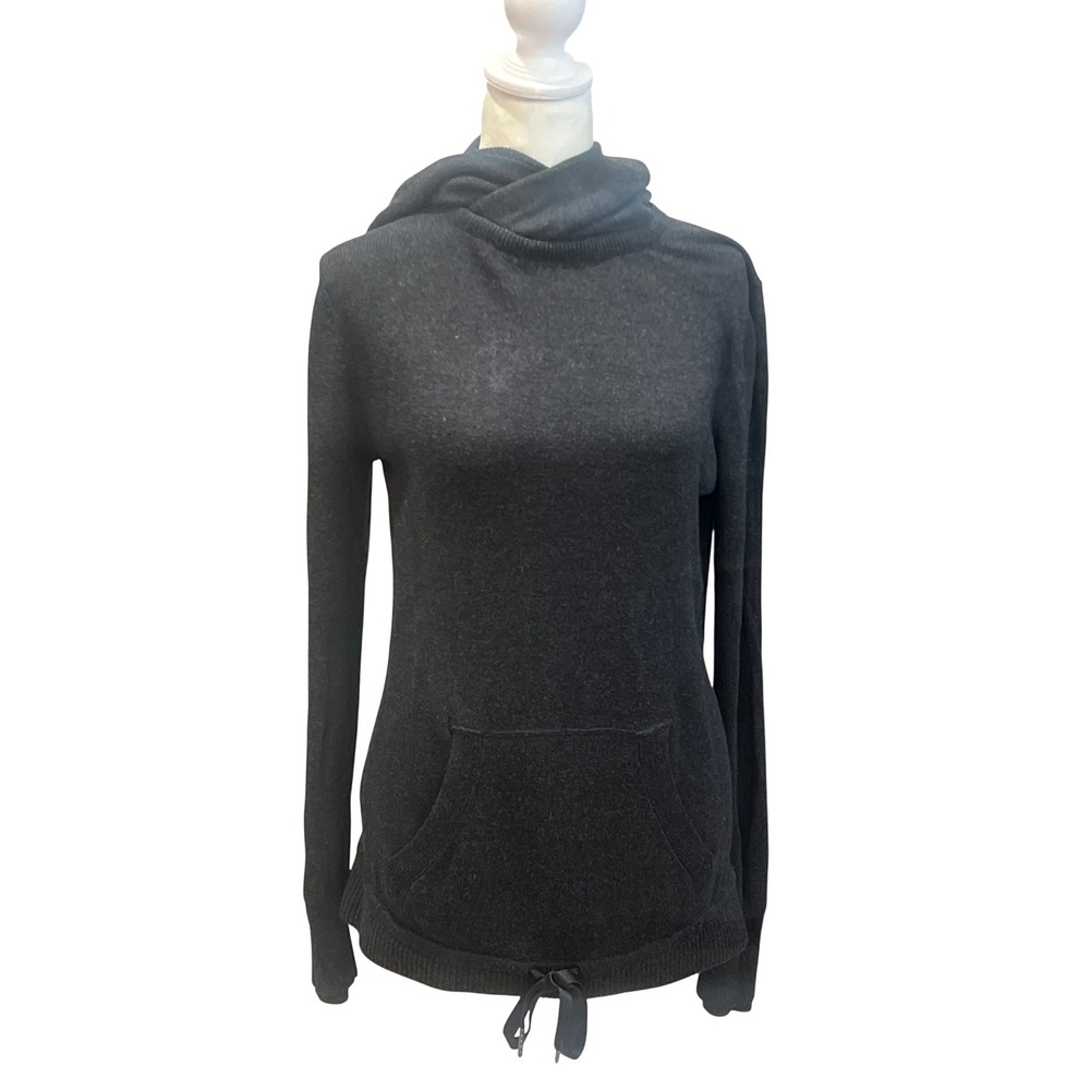 Lululemon‎ Sweet Savasana Gray Heathered Hooded Pullover Drawstring Sweater